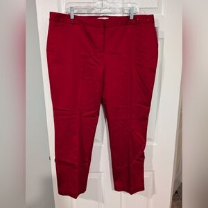 NWT Liz Claiborne Cabaret Red Emma Pants in Size 18